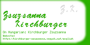 zsuzsanna kirchburger business card